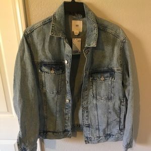 H & m denim jacket large